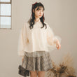 Load image into Gallery viewer, ハーフジップまるえりチュールスゥエット
