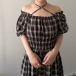 Load image into Gallery viewer, バックリボンバルーンスリーブワンピース