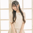 Load image into Gallery viewer, 丸襟パールハーフブラウス
