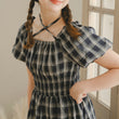 Load image into Gallery viewer, バックリボンバルーンスリーブワンピース