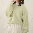 Load image into Gallery viewer, モヘアタッチオープンショルダーニット