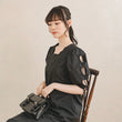 Load image into Gallery viewer, レースアップロングワンピース