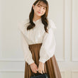 Load image into Gallery viewer, ノーカラーフリルブラウス