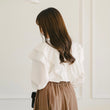 Load image into Gallery viewer, ノーカラーフリルブラウス