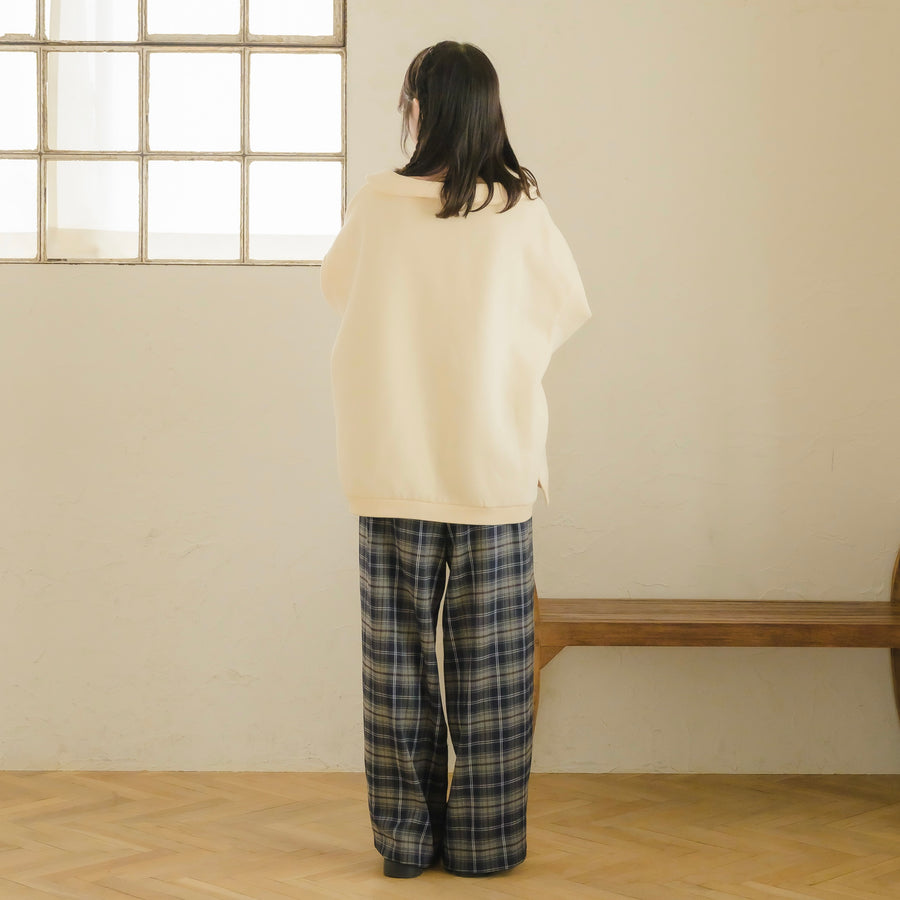 チェックストレートパンツ