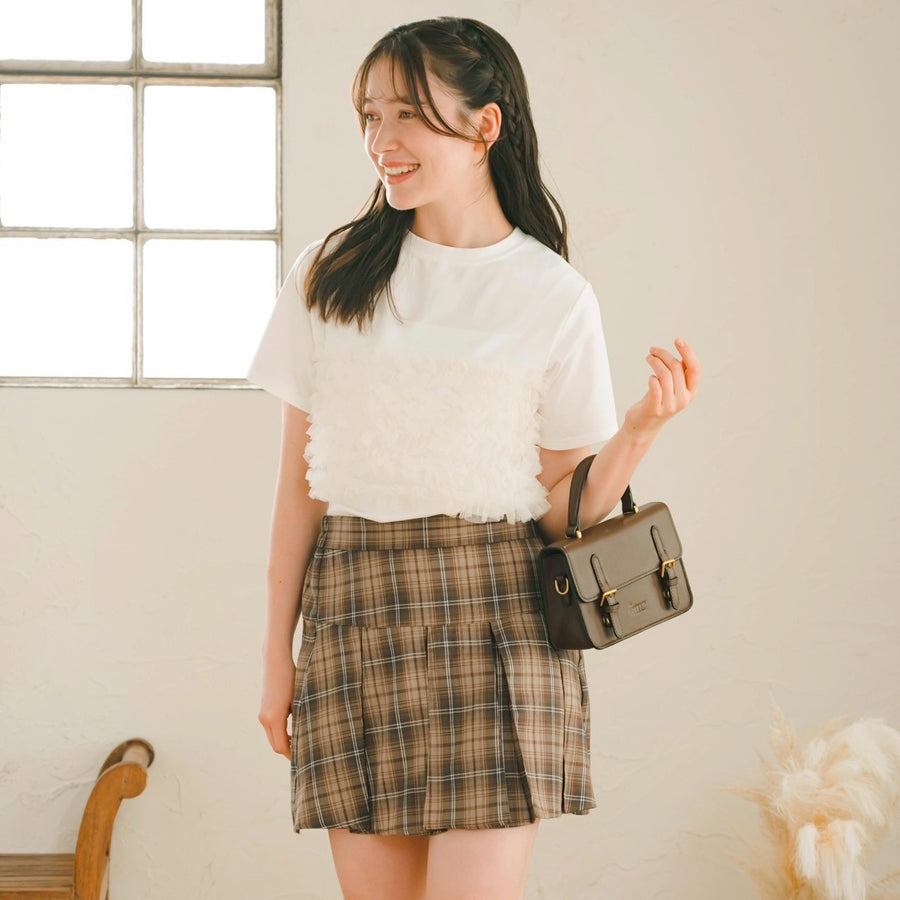 チュールフリルTシャツ