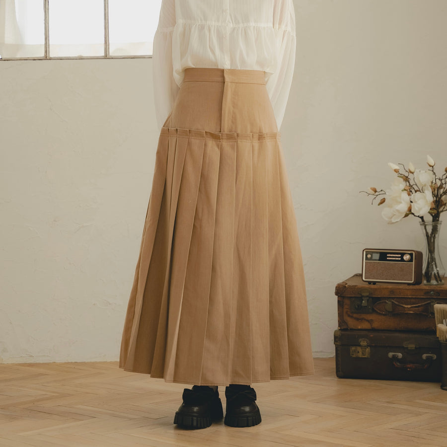ドロップウエストプリーツスカート