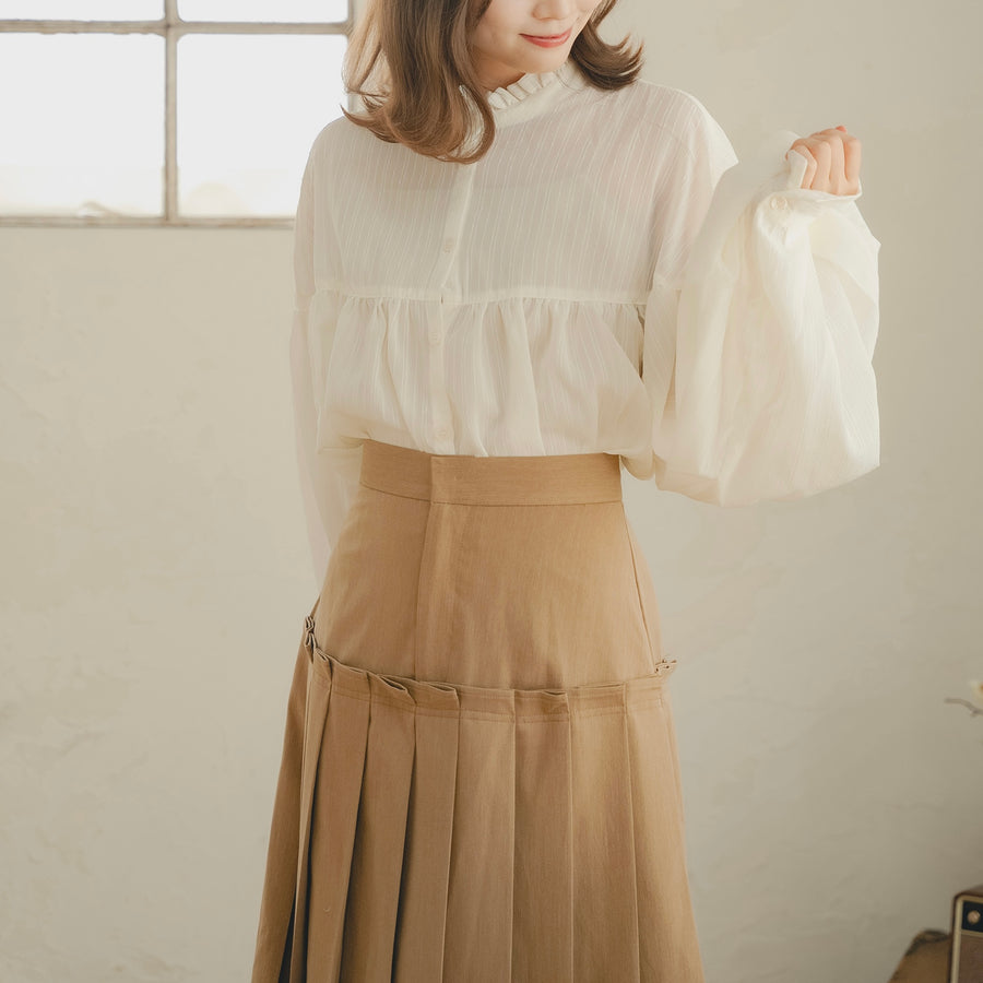 ドロップウエストプリーツスカート