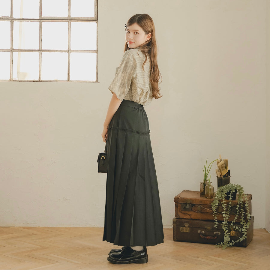 ドロップウエストプリーツスカート