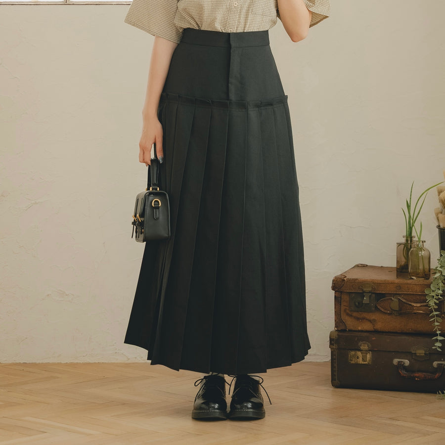 ドロップウエストプリーツスカート