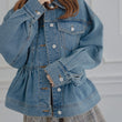 Load image into Gallery viewer, ペプラムデニムジャケット
