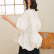 Load image into Gallery viewer, ブロードバルーンぺプラムブラウス
