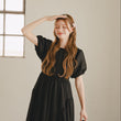 Load image into Gallery viewer, パフスリーブリボンワンピース
