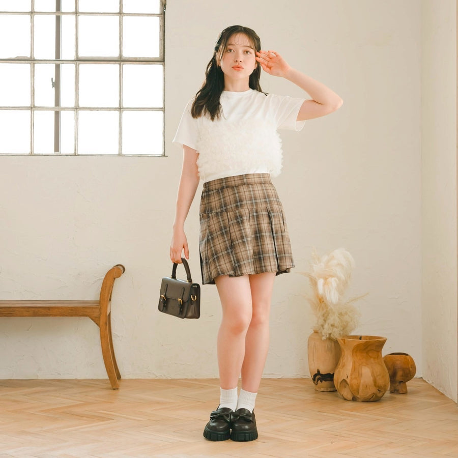 チュールフリルTシャツ