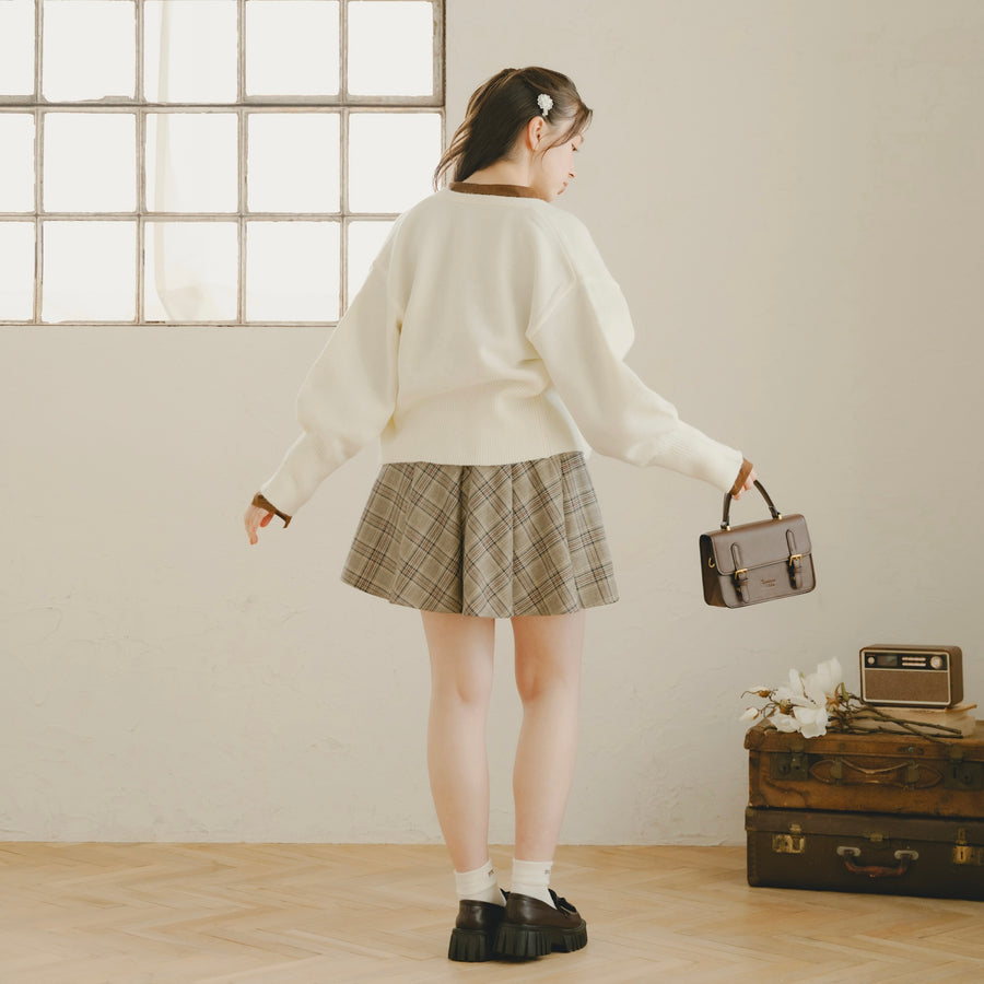 アルパカタッチVネックカーディガン