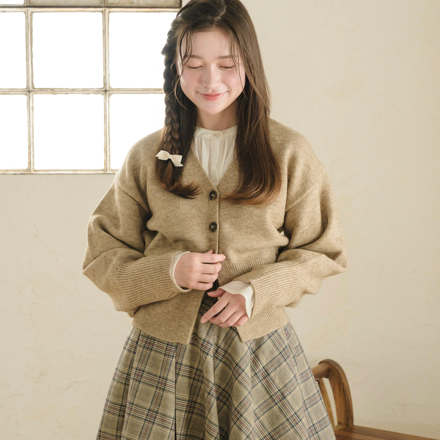 アルパカタッチVネックショートカーディガン – amr.