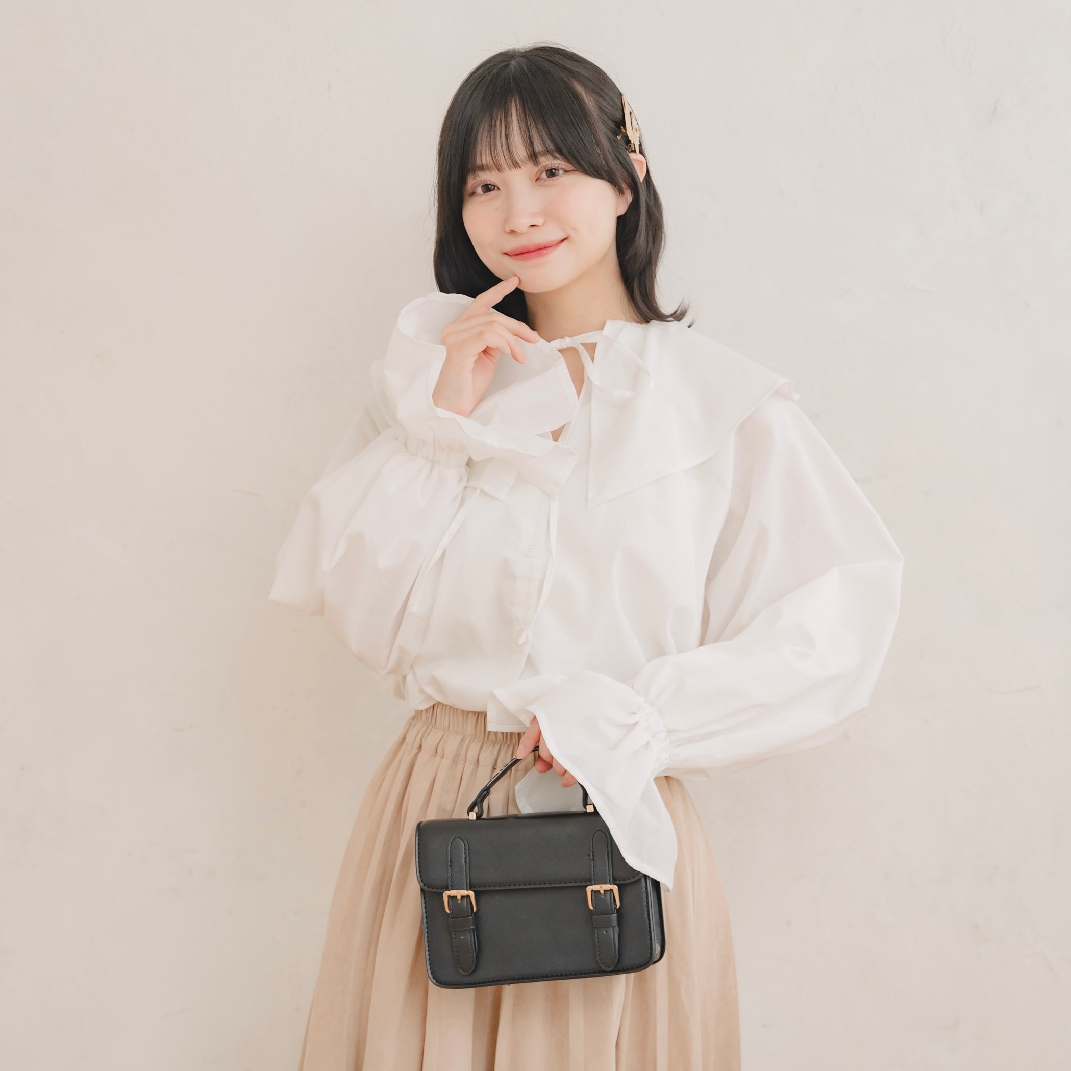 ribbon frill blouse – amr.