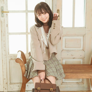 ハイネックリブニット