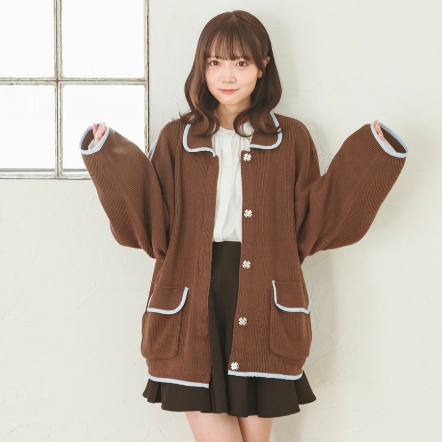 パイピングツートーンブルゾン