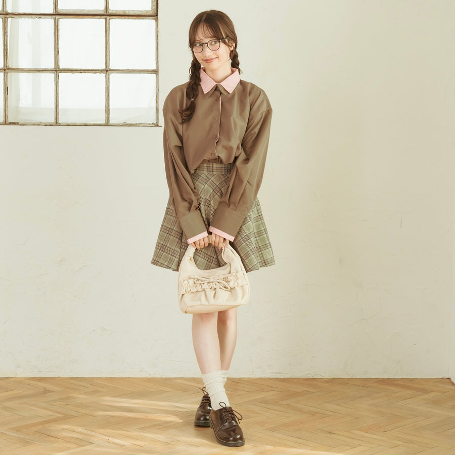 フリルリボンハンドバッグ