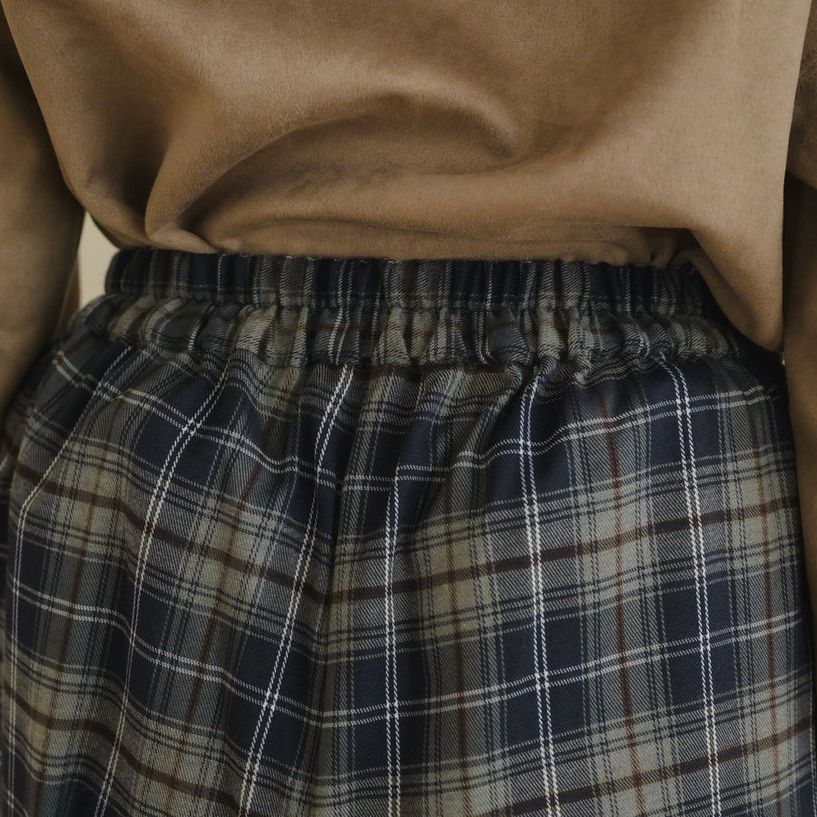 チェックストレートパンツ