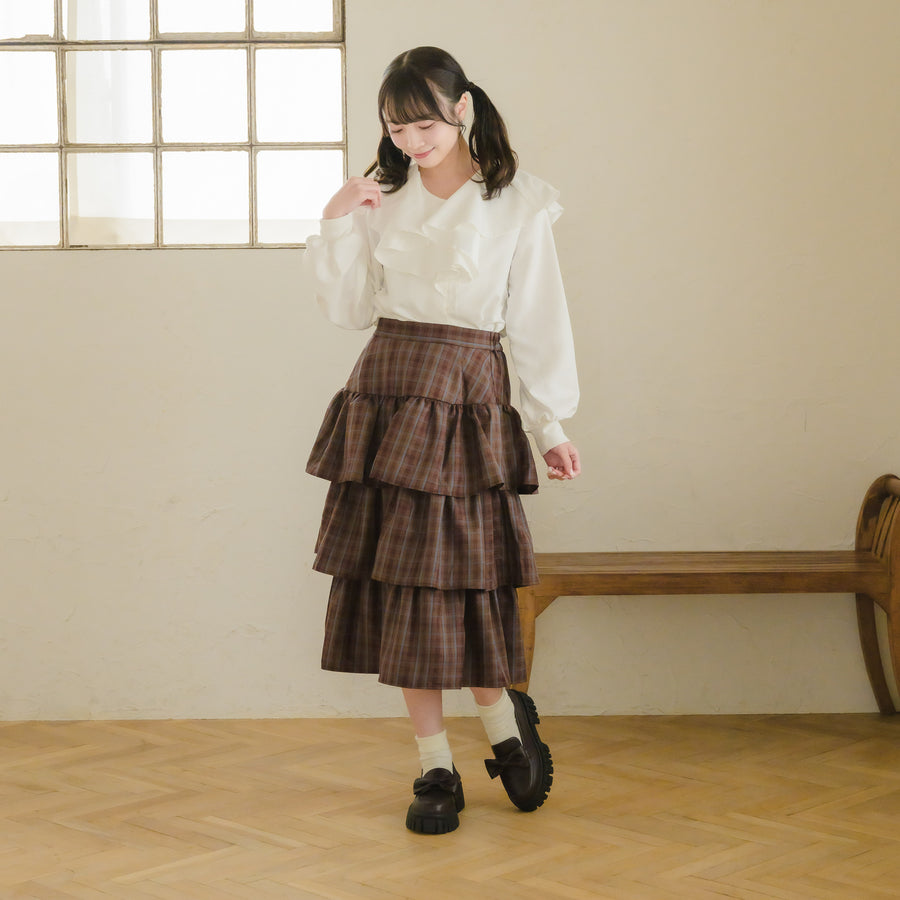 チェックティアードスカート