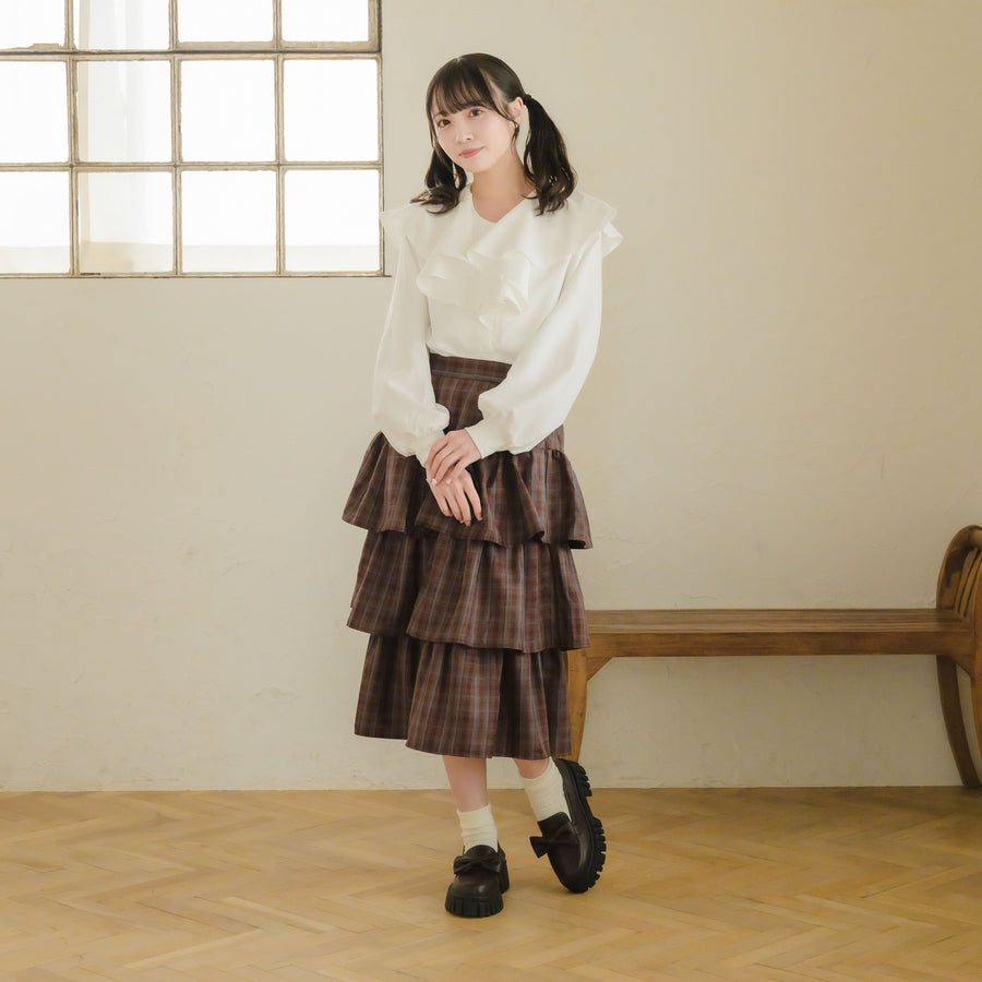 チェックティアードスカート