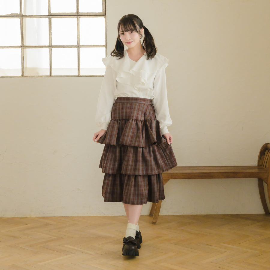 チェックティアードスカート