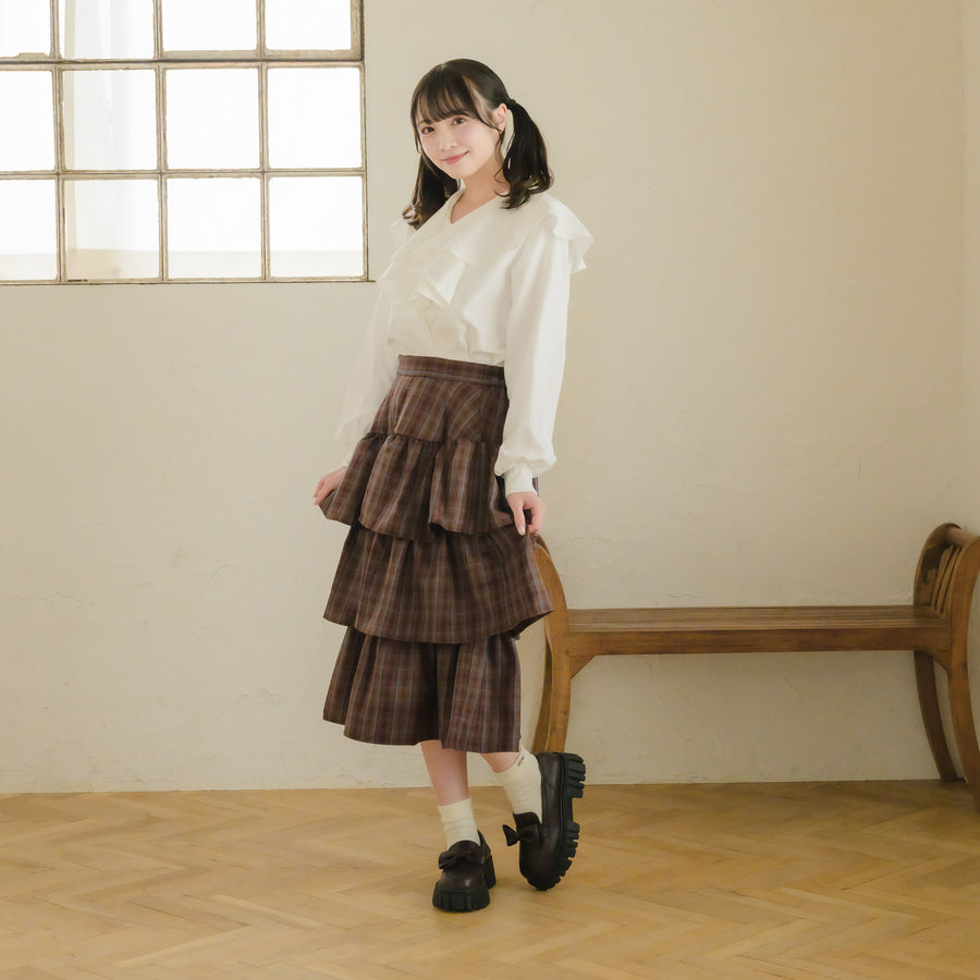 チェックティアードスカート
