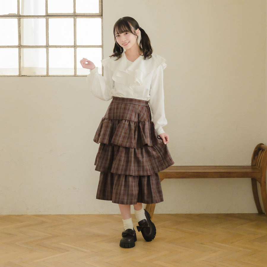 チェックティアードスカート