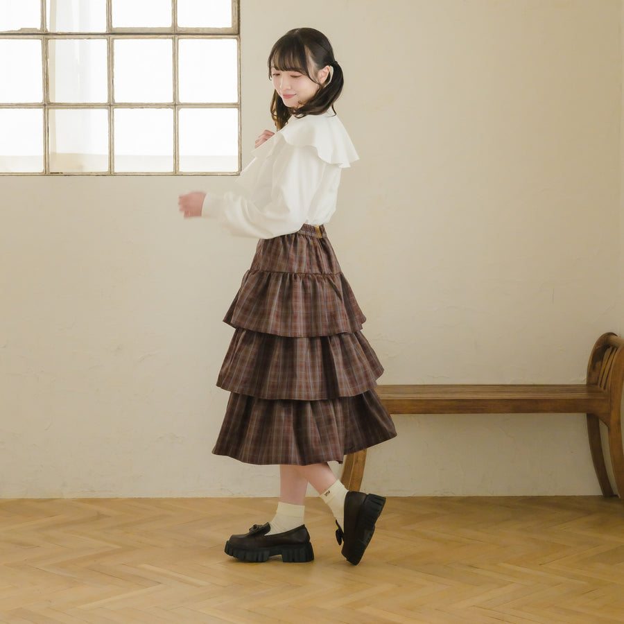 チェックティアードスカート