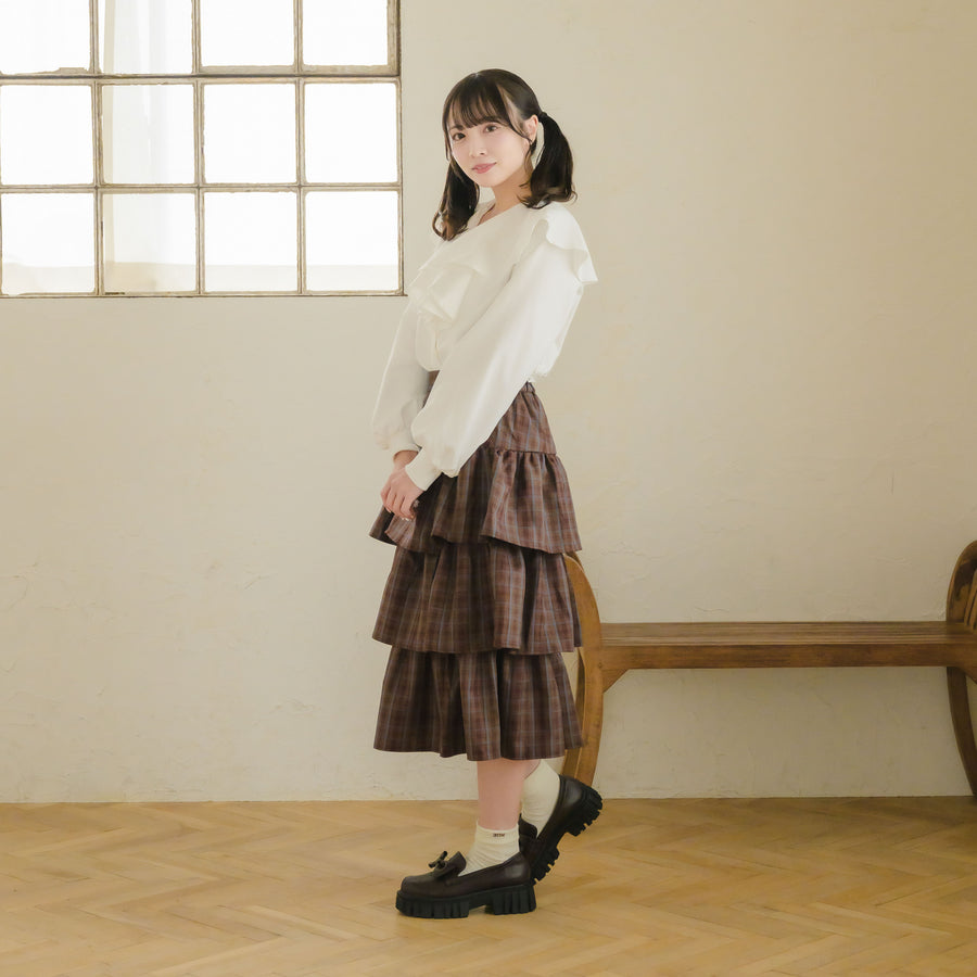 チェックティアードスカート