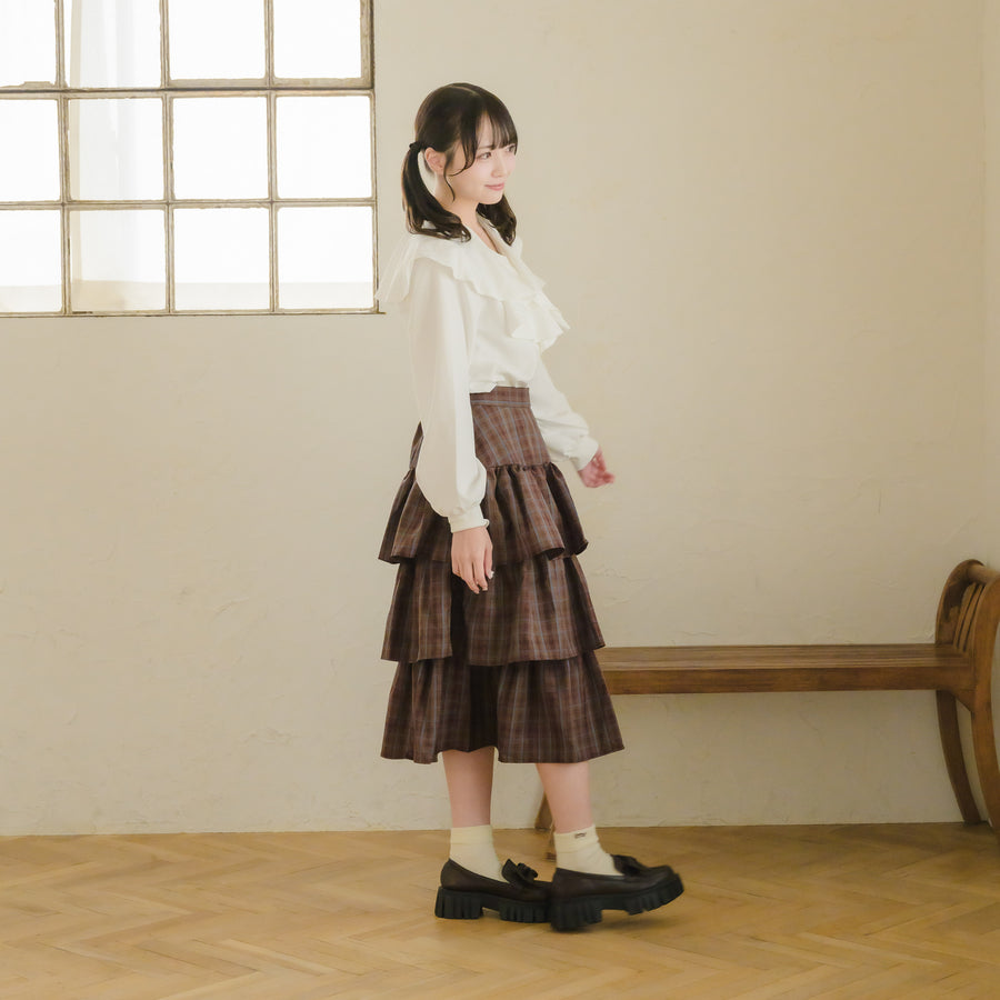 チェックティアードスカート