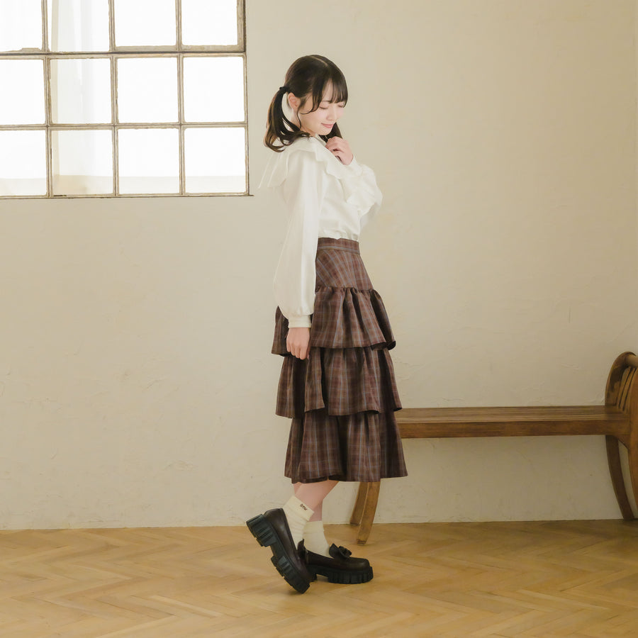 チェックティアードスカート