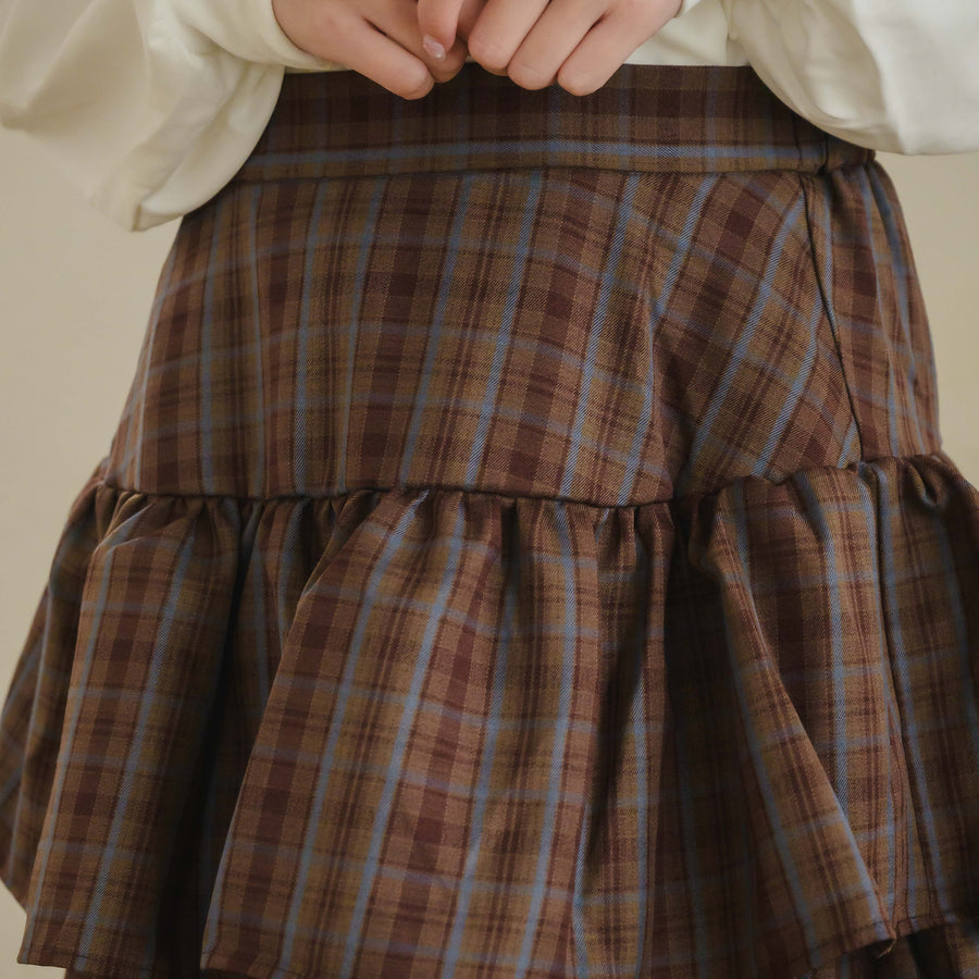 チェックティアードスカート