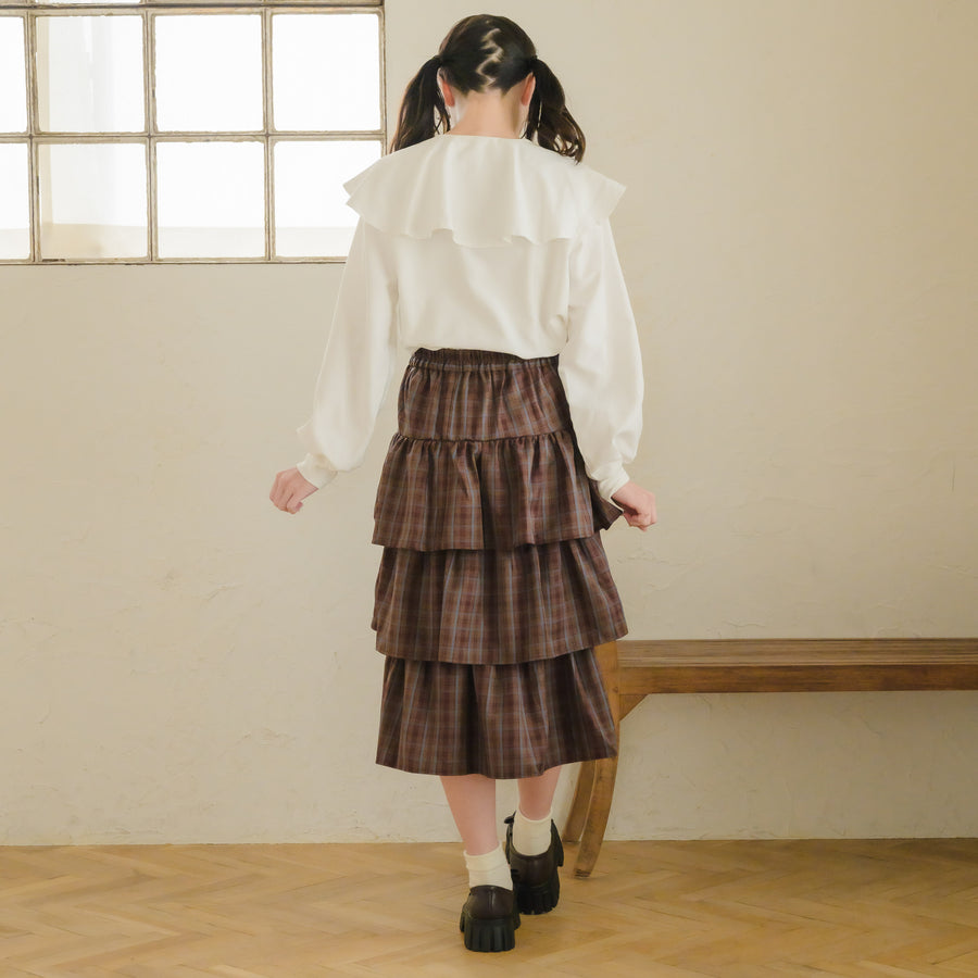 チェックティアードスカート
