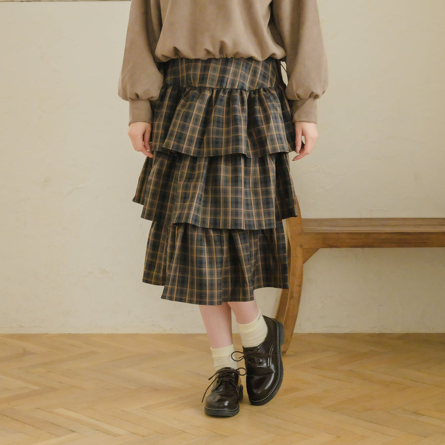 チェックティアードスカート