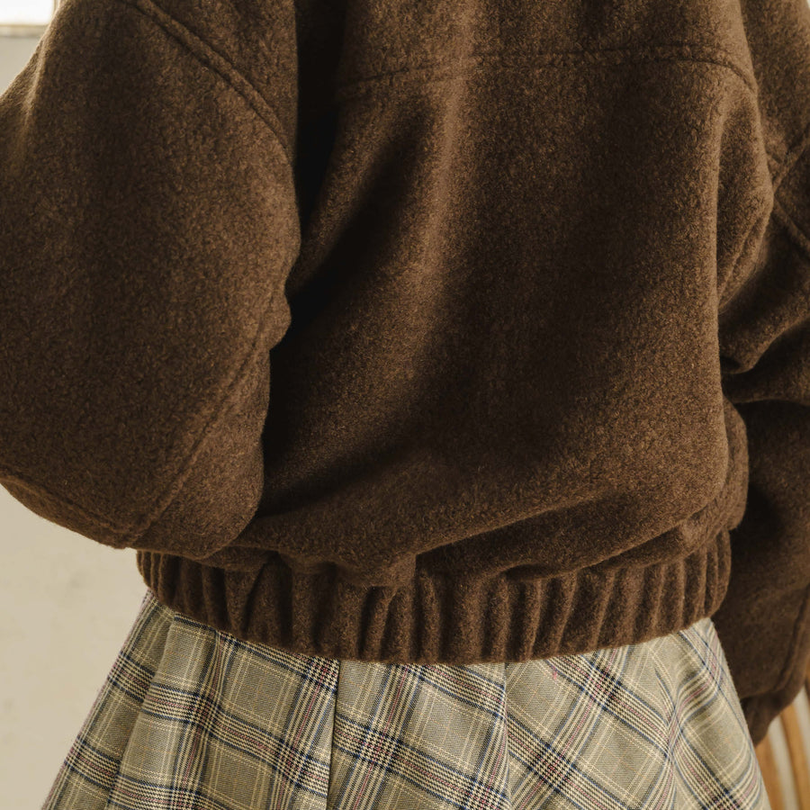 くるみボタンシャギージャケット