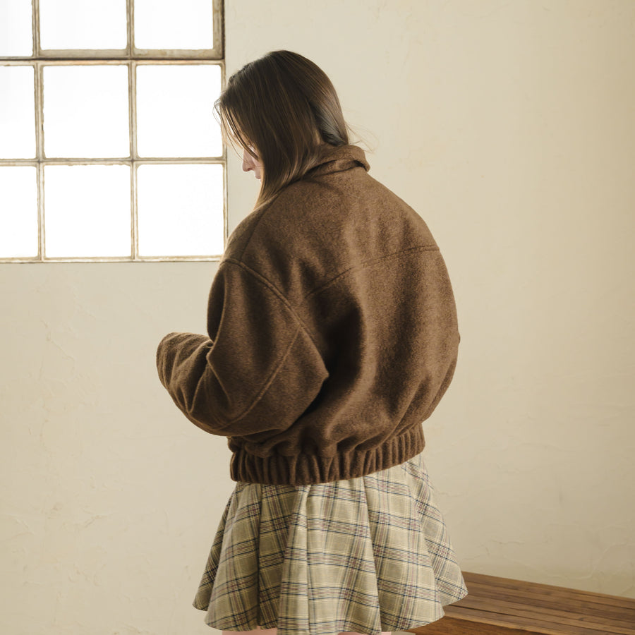 くるみボタンシャギージャケット