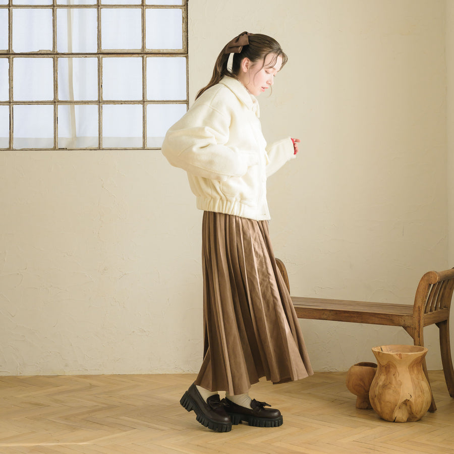 くるみボタンシャギージャケット