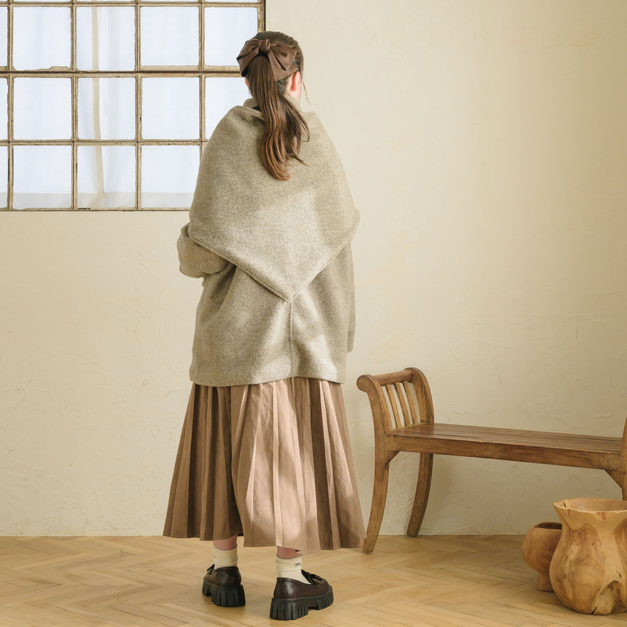 ショール付きステンカラーコート