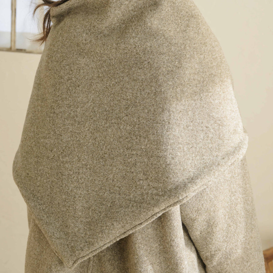 ショール付きステンカラーコート