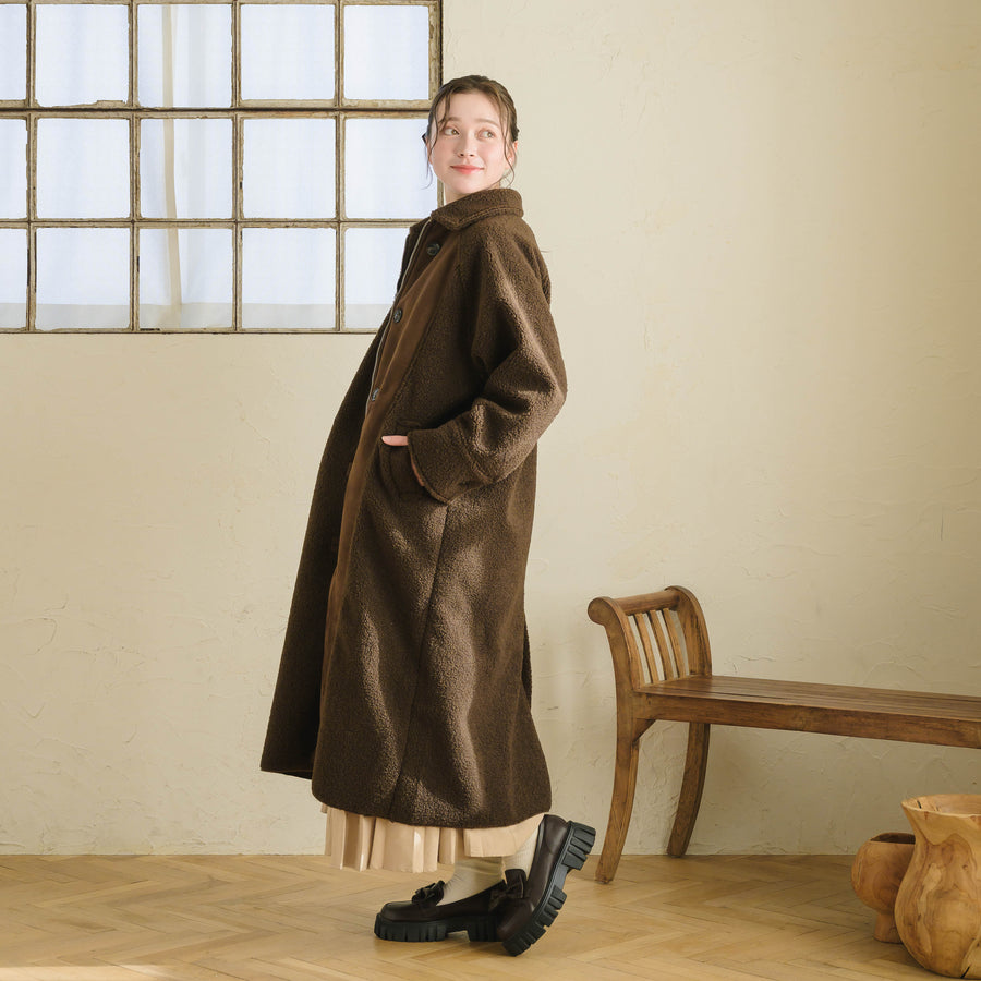 フェイクムートンステンカラーコート