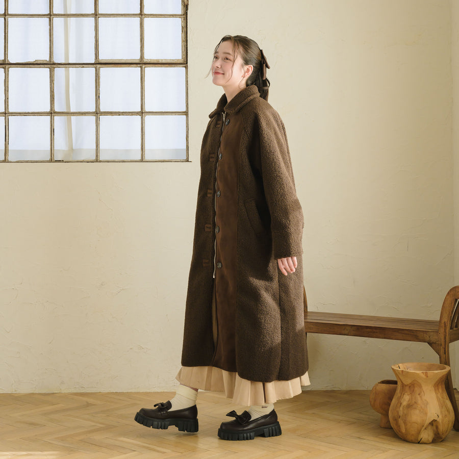フェイクムートンステンカラーコート