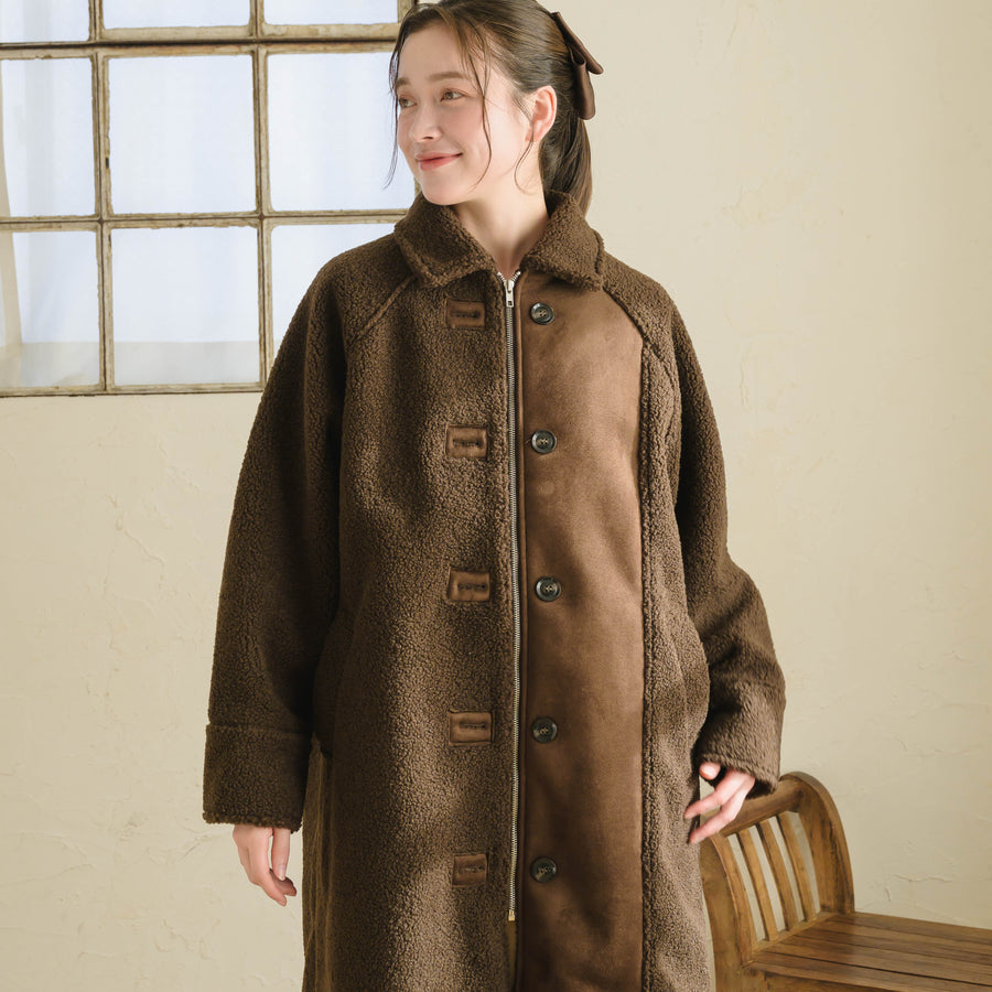 フェイクムートンステンカラーコート