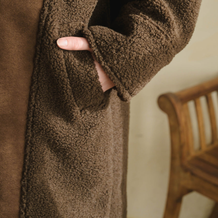 フェイクムートンステンカラーコート