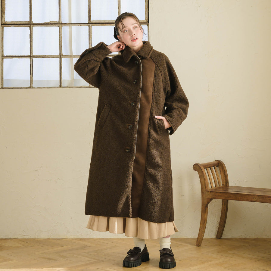 フェイクムートンステンカラーコート