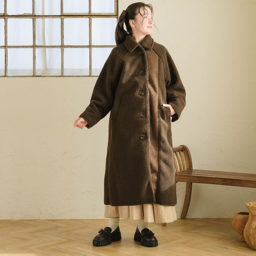 フェイクムートンステンカラーコート