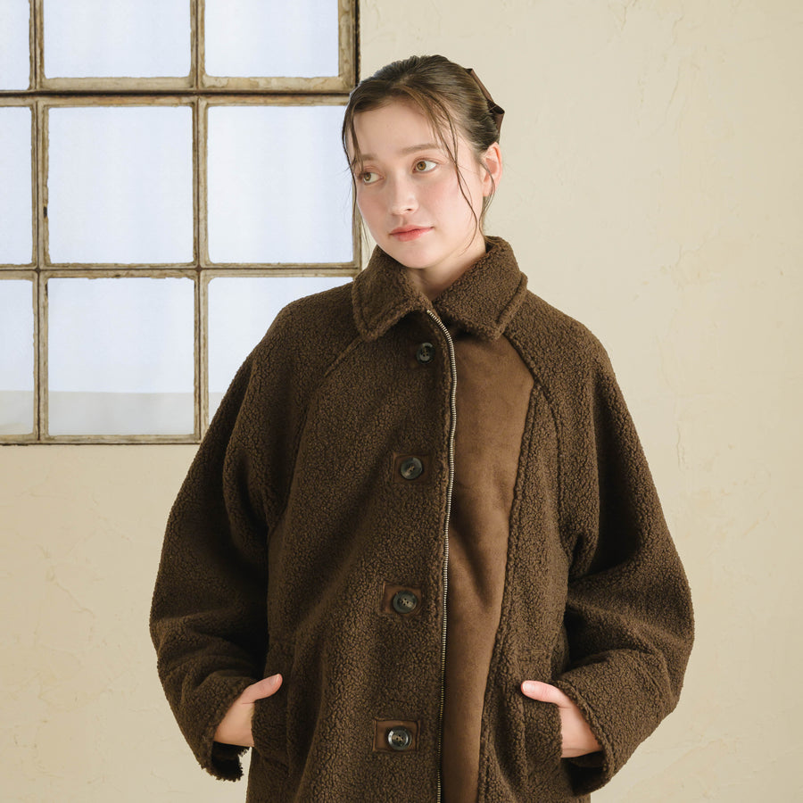 フェイクムートンステンカラーコート