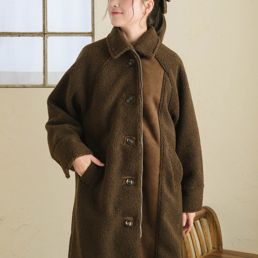 フェイクムートンステンカラーコート